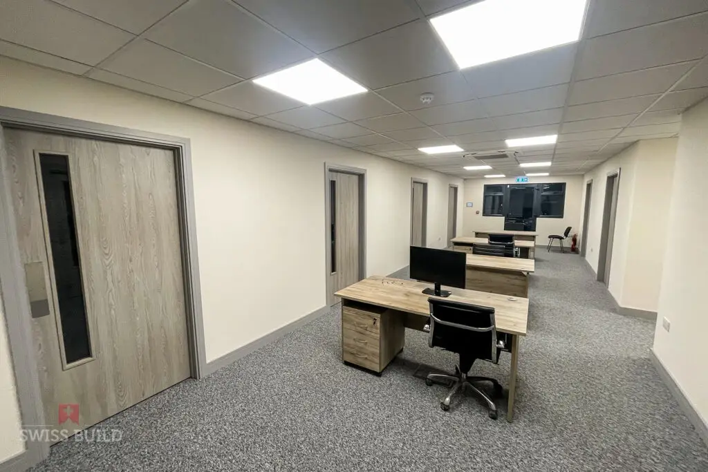 Inside commercial office space