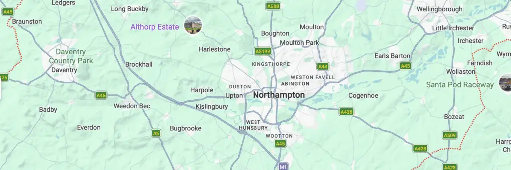 Northampton map