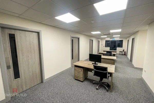 Inside commercial office space